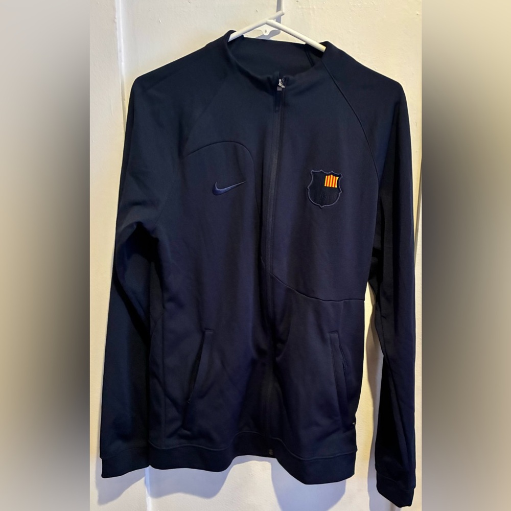 Nike Men's Dark Blue Barcelona FCB Anthem Training Jacket